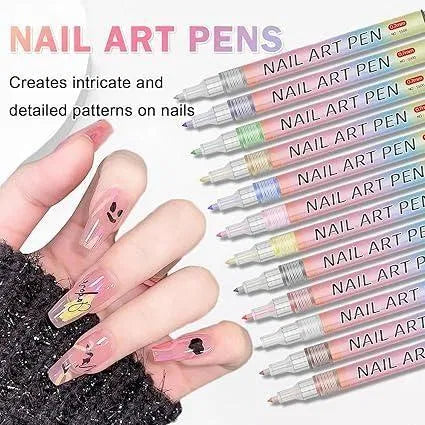 Nail Art Multi colour Pens Set of 12