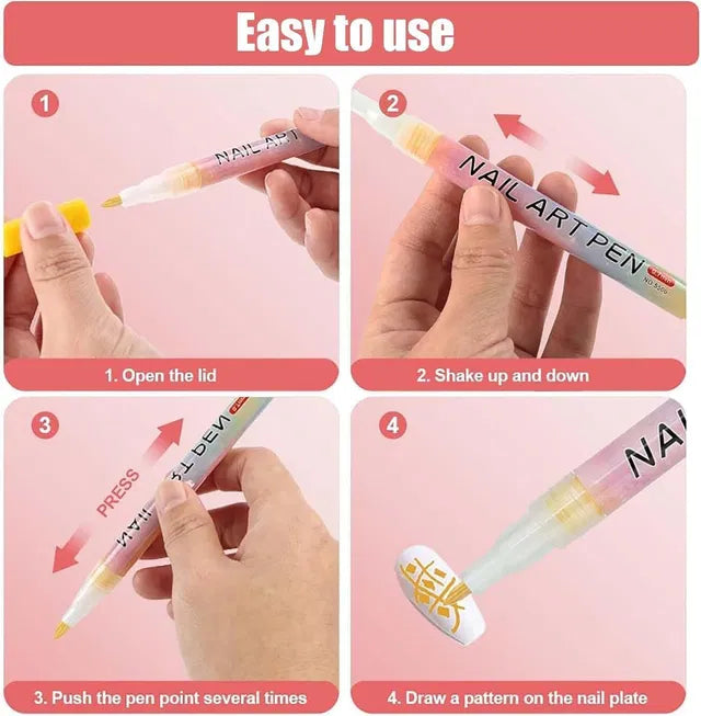Nail Art Multi colour Pens Set of 12