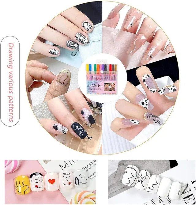 Nail Art Multi colour Pens Set of 12